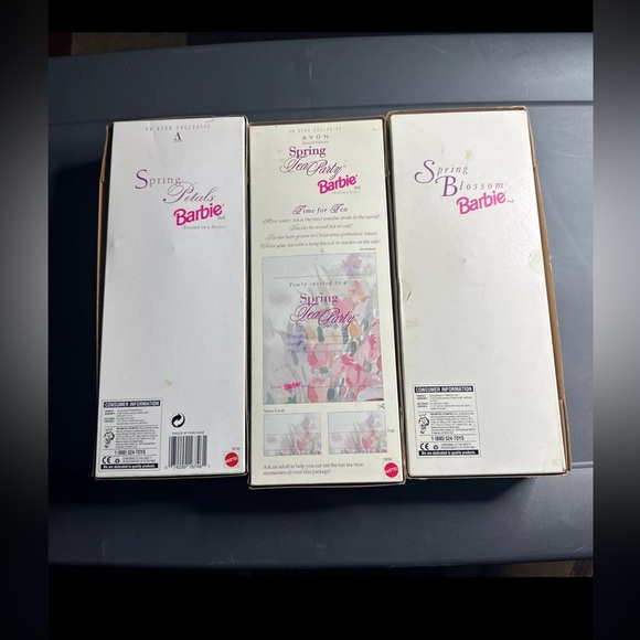 Springtime Avon/ Mattel Barbie Dolls Complete Exclusive Collectors Set of 3 NIB - Picture 6 of 6
